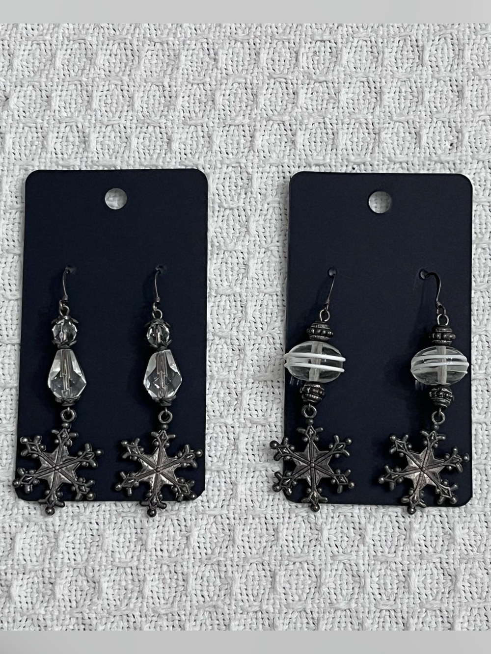 NEW Handmade Snowflake Earrings - Choose Style